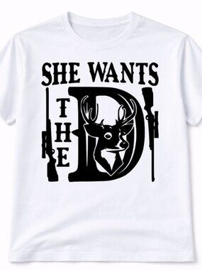Deer Hunting Funny Graphic T Shirt Trendy Tee Mens White Top